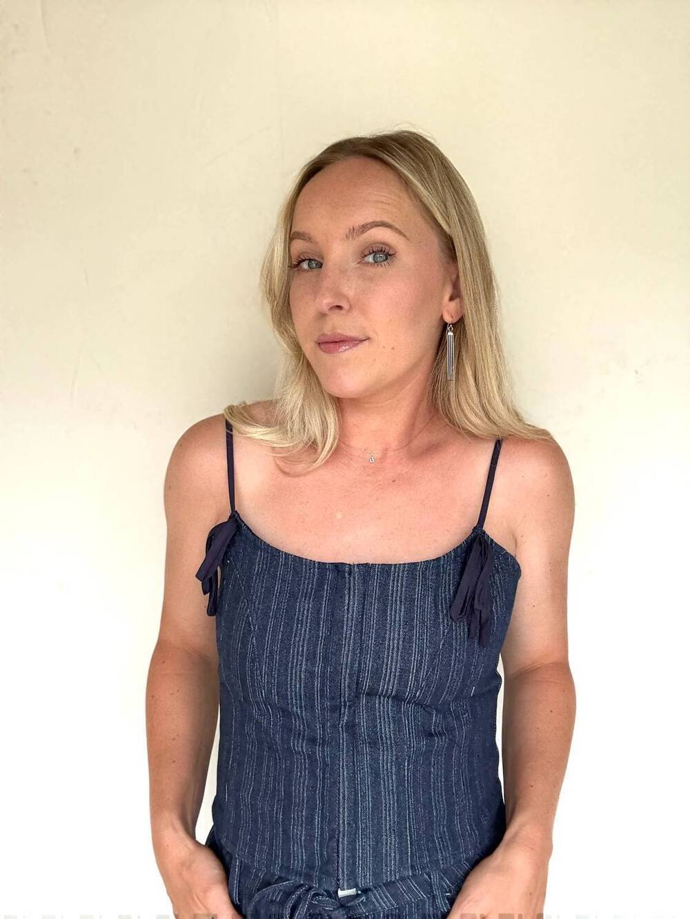 NEW PRETTY GARBAGE kendra set top in blue